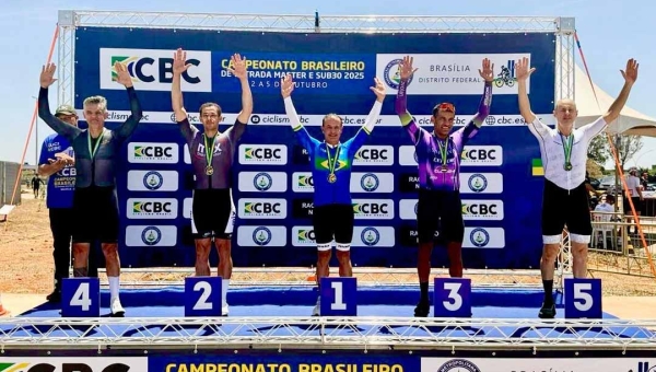 Orgulho do ciclismo acreano: Antônio Frota conquista ouro no Campeonato Brasileiro Master e dedica vitória a Maurinho, vítima de acidente em São Paulo