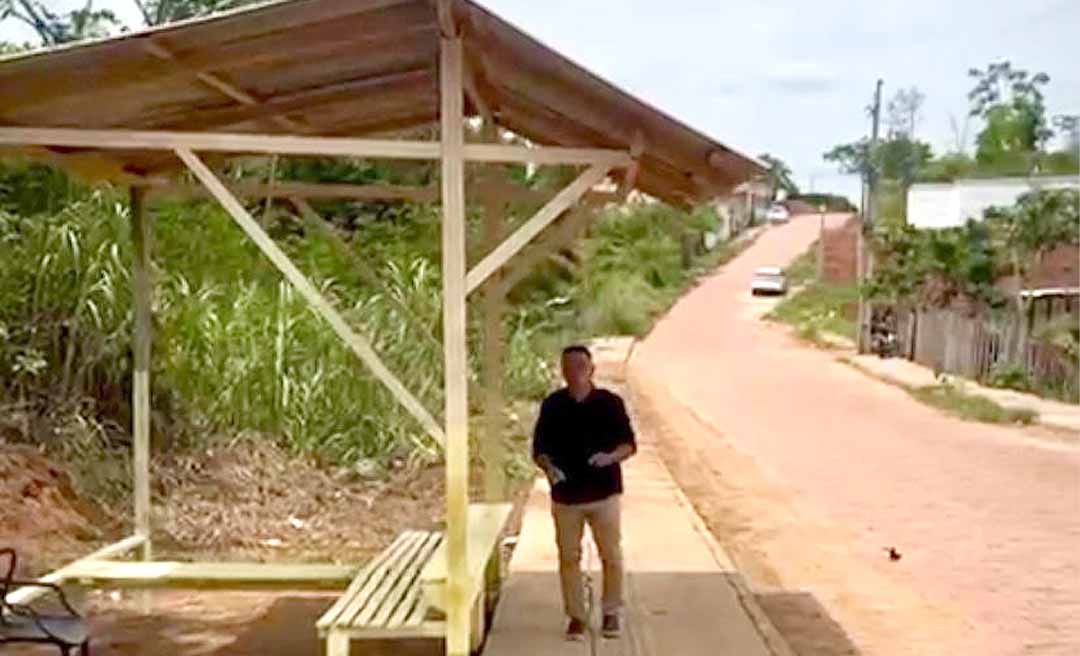 Cansado de esperar ação da Prefeitura, vereador Eber Machado constrói abrigo escolar com recursos próprios e apoio da comunidade