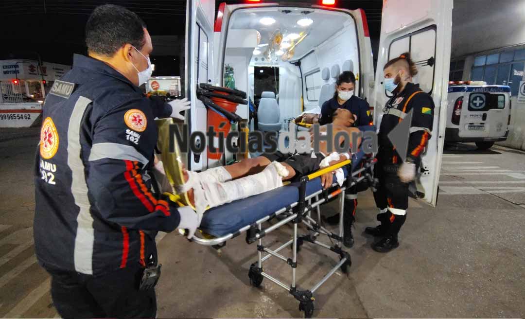 Colisão frontal entre motos no bairro Tucumã deixa casal e adolescente feridos