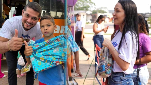 União por um bem maior: Moacir Júnior e Taiane Santos celebram o Dia das Crianças com solidariedade