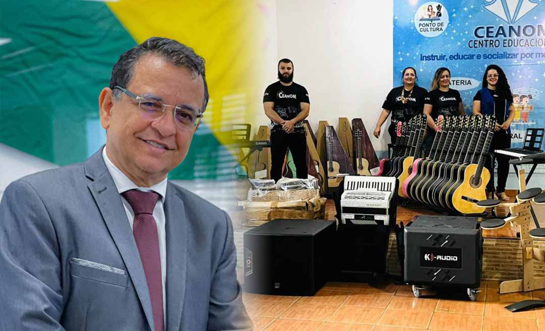 Gonzaga destina emenda para compra de instrumentos musicias e incentiva a cultura no Juruá