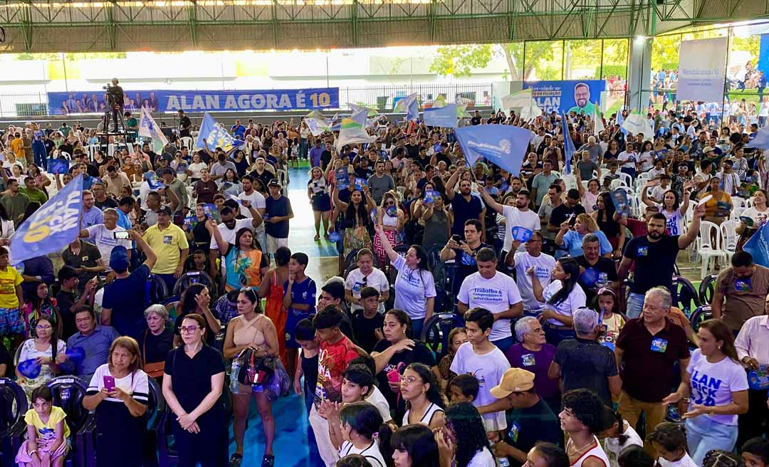 Ginásio do Sesc lota para filiação do senador Alan Rick ao Republicanos em Rio Branco