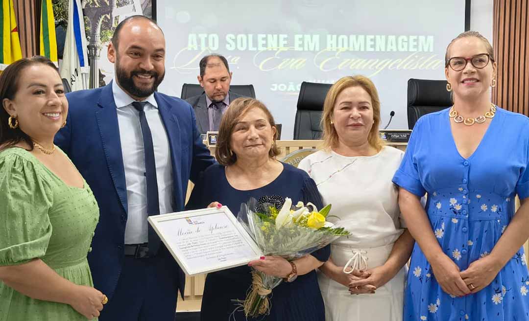 Câmara de Rio Branco presta homenagem à desembargadora Eva Evangelista, pioneira na magistratura do Acre