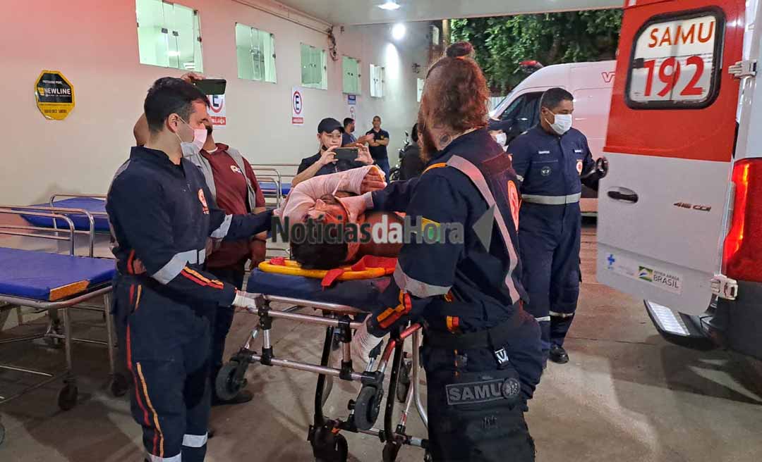 Motociclista sofre fratura exposta após motorista avançar a preferencial e fugir sem prestar socorro em Rio Branco