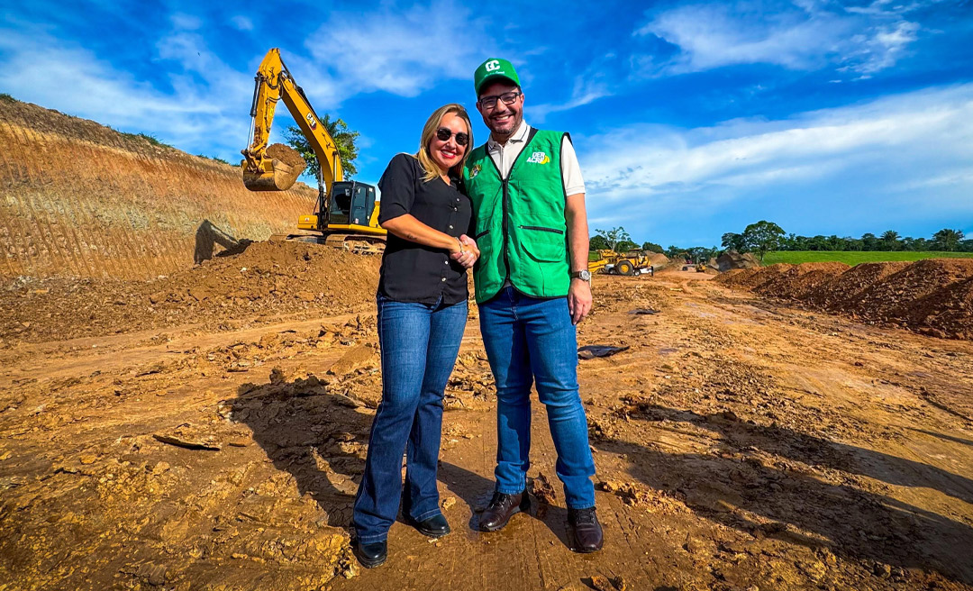 Gladson e Sula Ximenes acompanham obras do novo anel viário de Rio Branco e confirmam construção da sexta ponte: ‘ordem de serviço será dada ainda neste mês’