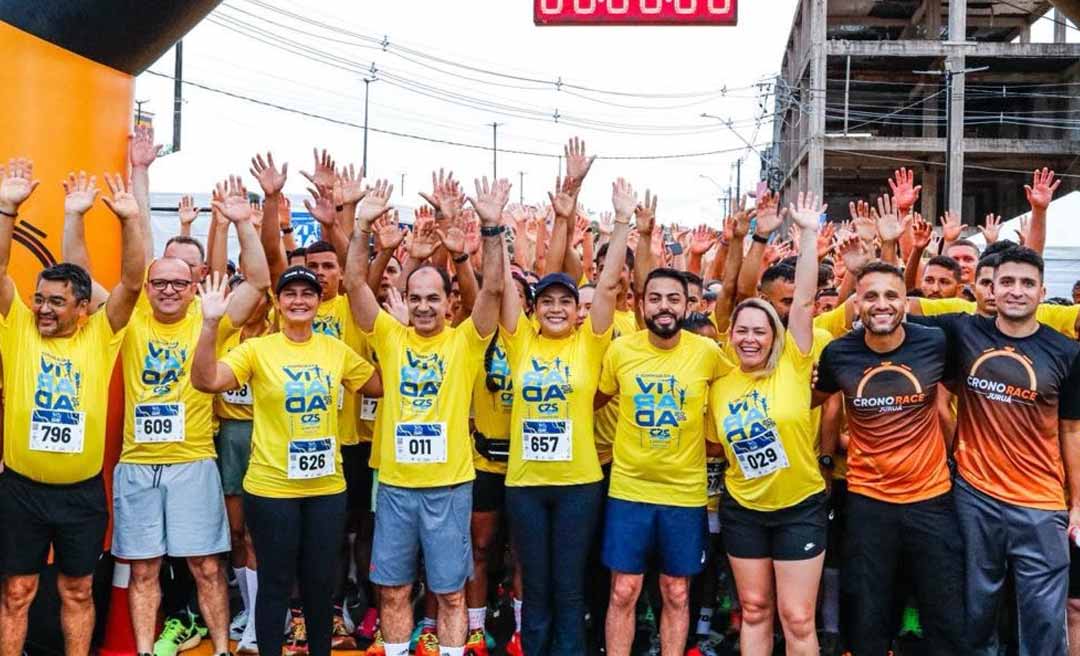 Governadora em exercício Mailza participa da Corrida da Virada em Cruzeiro do Sul