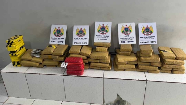 Polícia Militar retira quase 90 quilos de drogas de circulação no bairro Eldorado, em Rio Branco