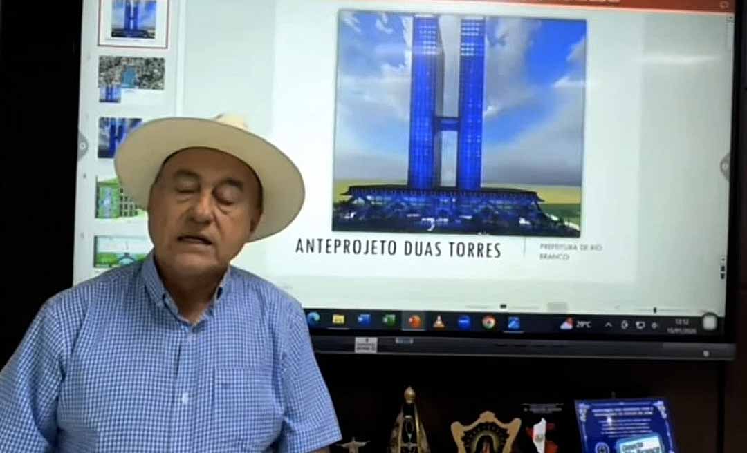 “Sonhar grande nunca fez mal para ninguém”, diz Bocalom ao anunciar projeto de torres e shopping no Centro de Rio Branco