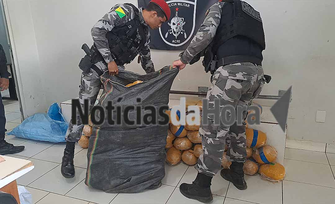 BOPE apreende mais de 100 kg de drogas e prende três suspeitos em Rio Branco