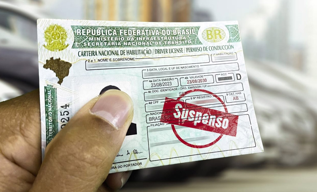 Detran/AC publica no Diário Oficial nomes de condutores com penalidade de suspensão do direito de dirigir