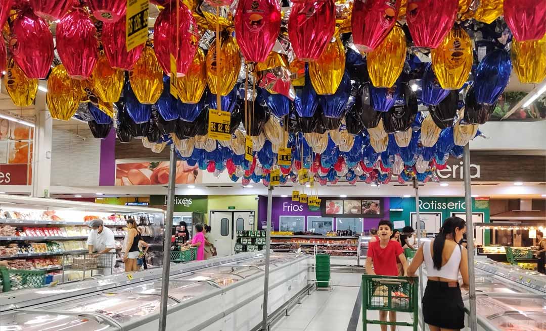 Supermercados de Rio Branco antecipam venda de ovos de Páscoa antes mesmo do Carnaval; preços variam, em média, de R$ 58,99 a R$ 126,99