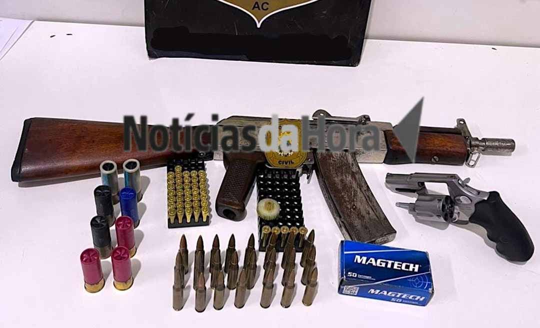 Militar do Exército é preso com fuzil e arsenal ligado a facção criminosa em Brasiléia