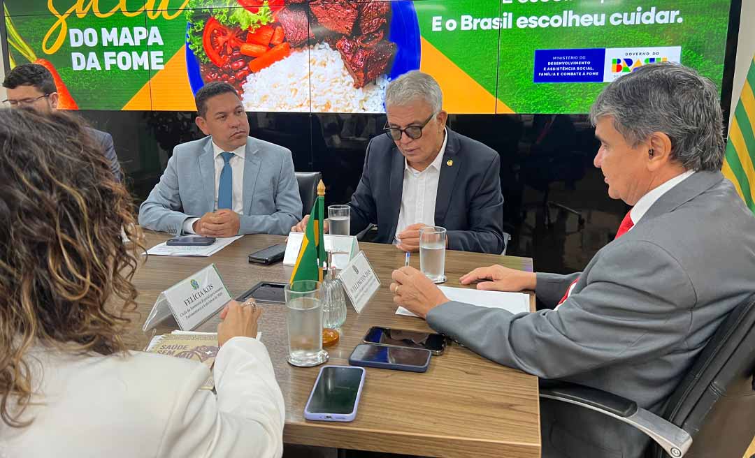 Petecão reúne ministro Wellington Dias e prefeito Jerry Correia e garante recursos para municípios fronteiriços