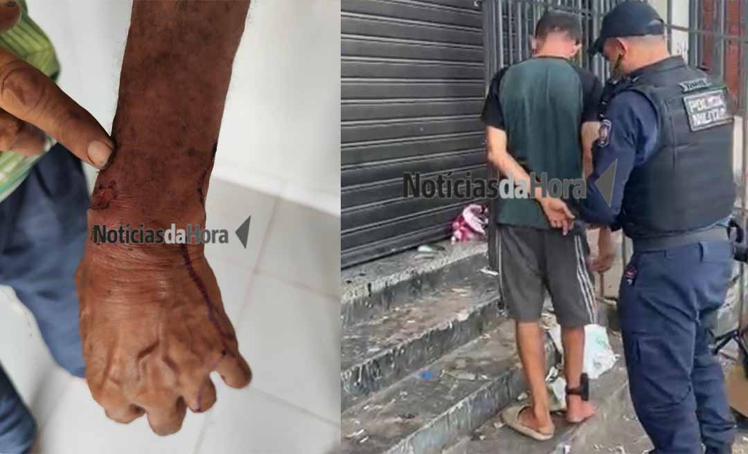 Homem com tornozeleira eletrônica é preso após assaltar idoso pela oitava vez na área central de Rio Branco
