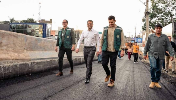 Governador Gladson Camelí vistoria Complexo Viário da Ceará e confirma conclusão da primeira fase para março