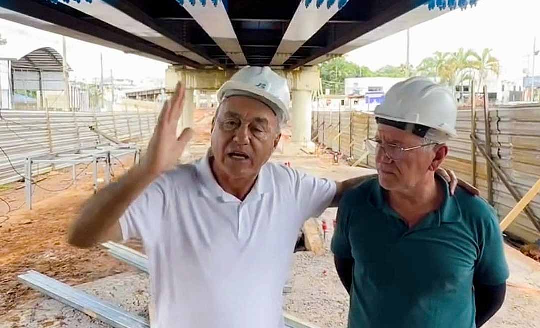 “Vamos entregar esse viaduto até 20 de março”, diz prefeito durante visita às obras do Mamédio Bittar