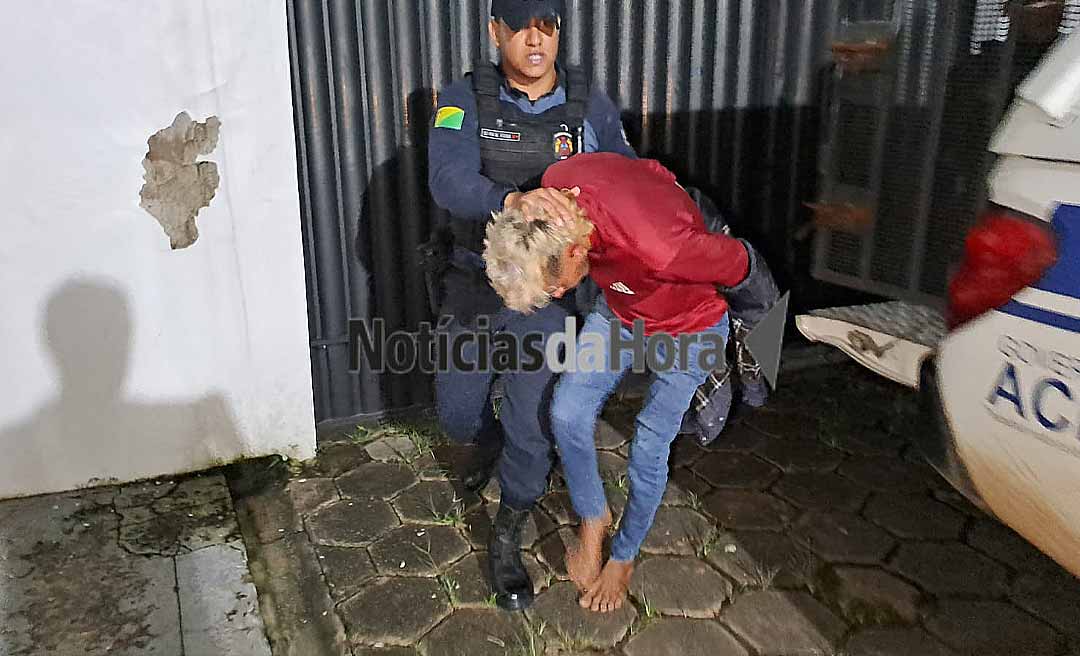 Homem é preso com arma de fabricação caseira no bairro Bosque, em Rio Branco