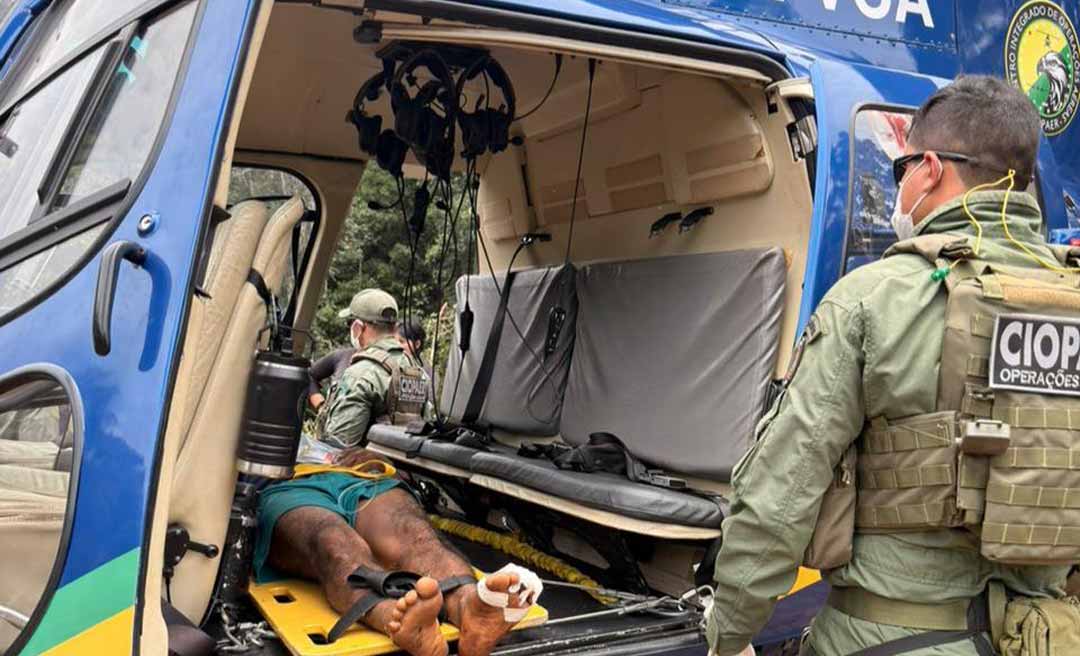 Sejusp realiza resgate aeromédico em área de fronteira entre Acre e Amazonas