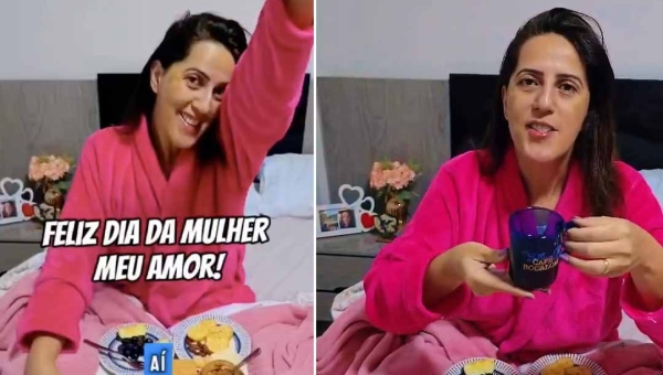 “Hoje quero começar o dia homenageando minha esposa”, diz Bocalom ao acordar primeira-dama no Dia Internacional da Mulher