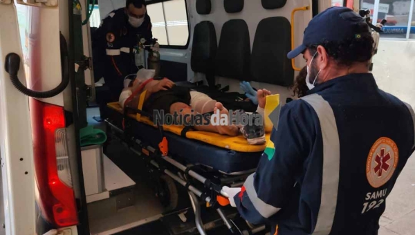 Pintor sofre atropelamento grave ao tentar atravessar ponte movimentada no bairro da Paz, em Rio Branco