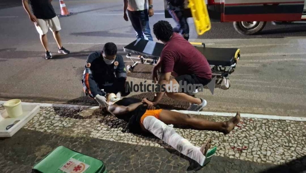 Atropelamento deixa mulher em estado grave na Avenida Ceará, no bairro Dom Giocondo, em Rio Branco