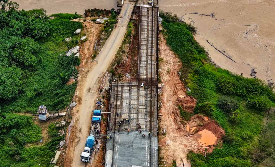 DNIT avança nas obras de prolongamento da ponte sobre o Rio Tarauacá na BR-364/AC
