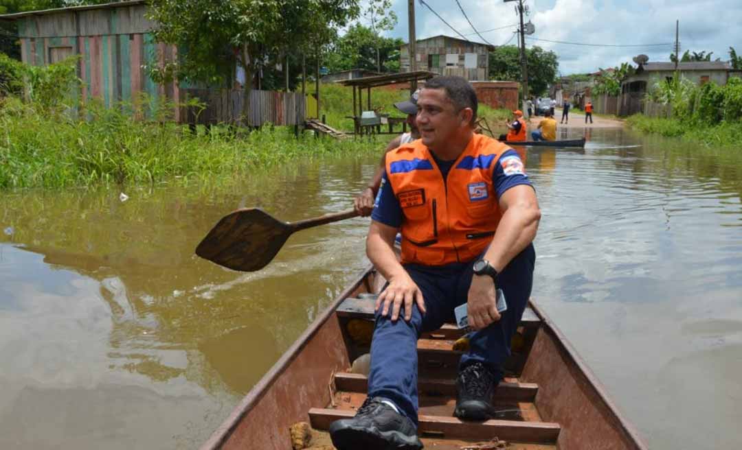 Rio Acre ultrapassa cota de transbordo e Defesa Civil intensifica plano de contingência em Rio Branco