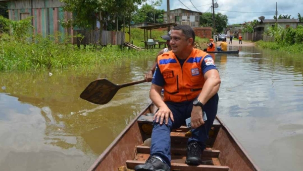 Rio Acre ultrapassa cota de transbordo e Defesa Civil intensifica plano de contingência em Rio Branco