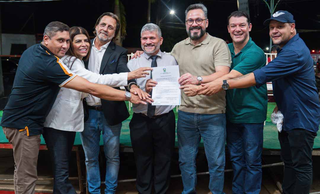 Alan Rick prestigia assinatura da ordem de serviço para nova ponte entre Brasiléia e Epitaciolândia e destaca investimentos na região