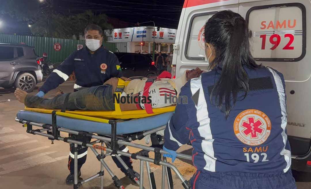 Grave colisão entre motocicletas deixa homem ferido na Transacreana, em Rio Branco