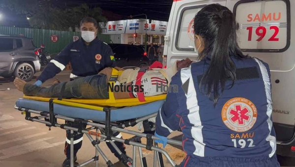 Grave colisão entre motocicletas deixa homem ferido na Transacreana, em Rio Branco
