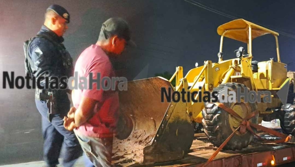 Máquina roubada é recuperada enquanto era desmontada e homem é preso por receptação em Rio Branco