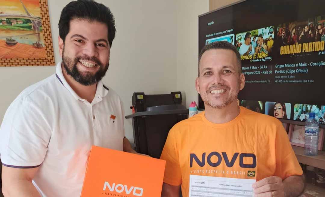 Três vezes vereador, Alípio Gomes se filia ao NOVO em Sena Madureira para disputar uma cadeira de deputado estadual