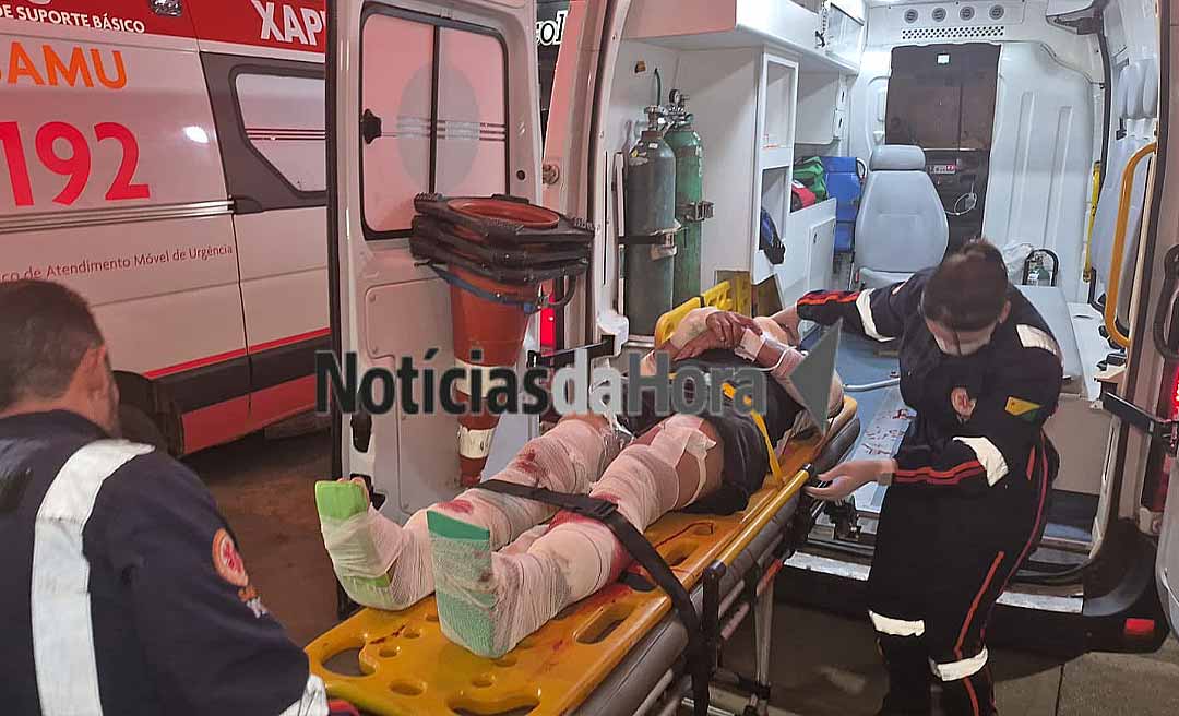 Motociclista sofre fraturas expostas após colisão com carro no Ramal do Herculano, zona rural da Capital