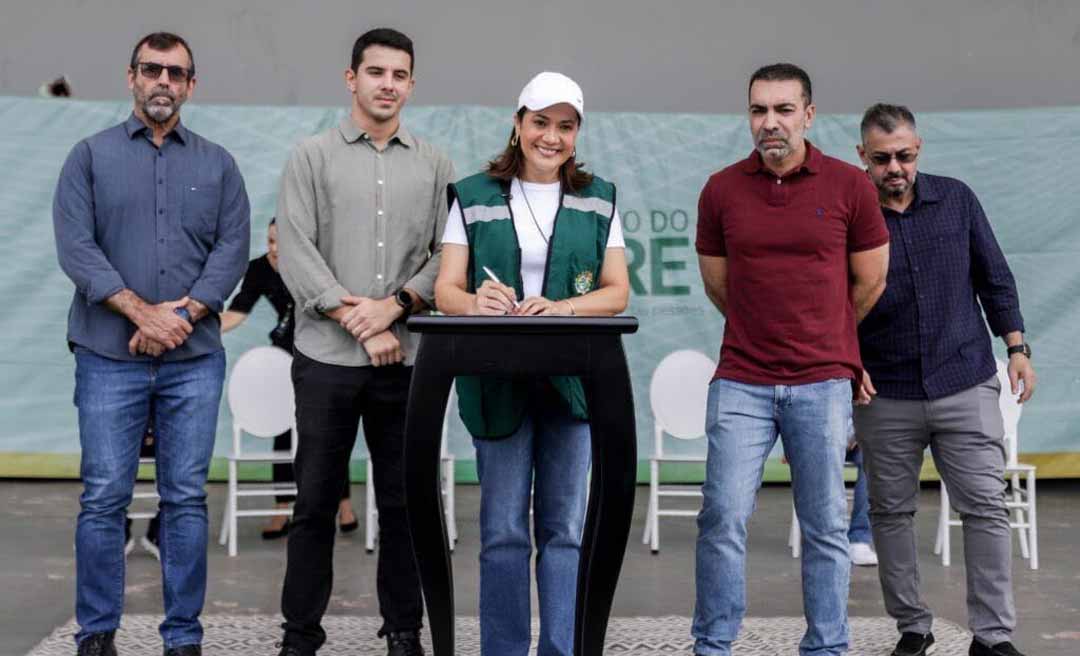 Governadora Mailza assina ordem de serviço para revitalização do Parque da Maternidade, em Rio Branco