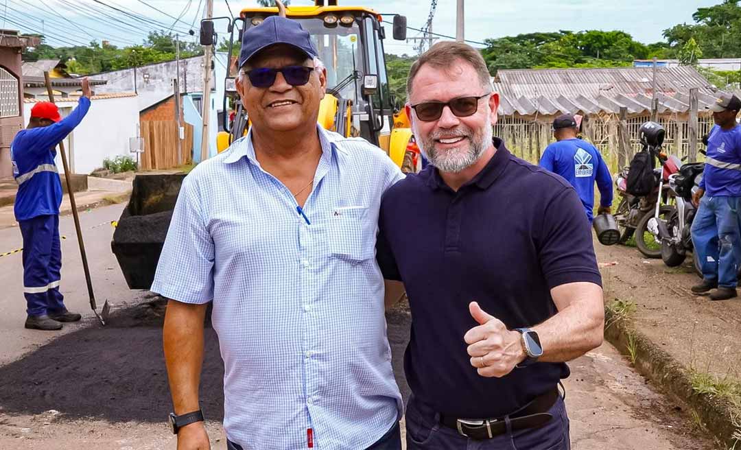 Prefeito Alysson Bestene acompanha Operação Tapa Buraco no bairro Ouricuri