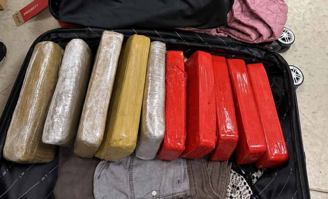 Polícia Federal apreende drogas no interior de mala no Aeroporto de Rio Branco e prende uma pessoa