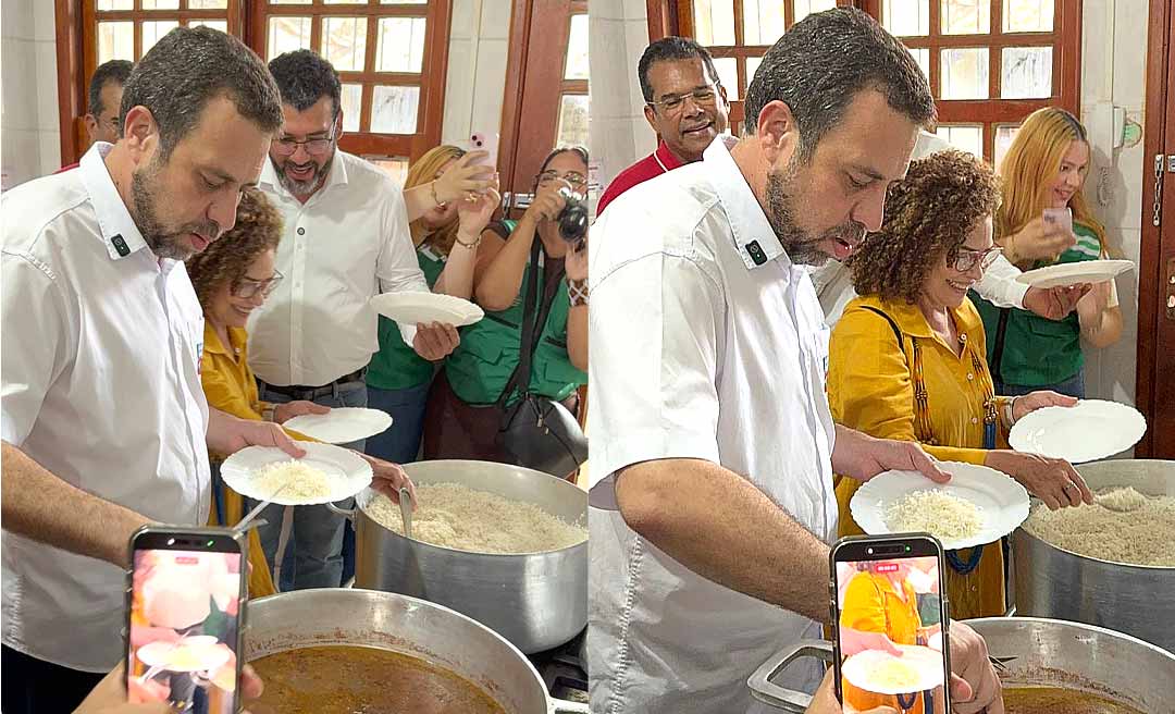 Boulos almoça com correligionários no Cozinha Solidária do bairro Habitasa, em Rio Branco