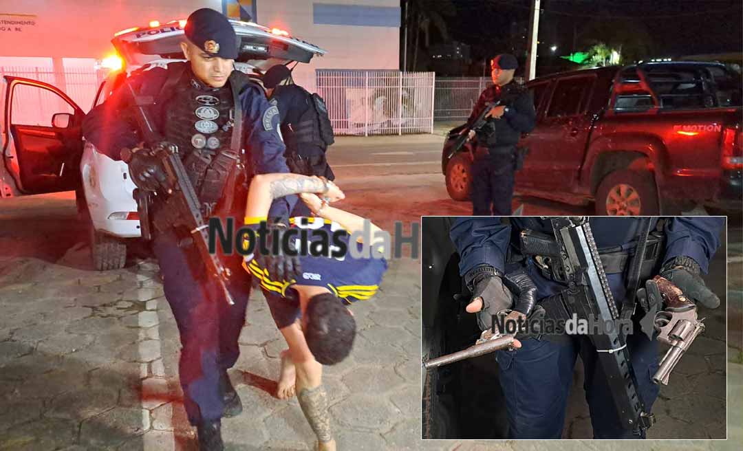 Quadrilha é presa após roubo a mercearia e cerco policial na Estrada Irineu Serra, em Rio Branco