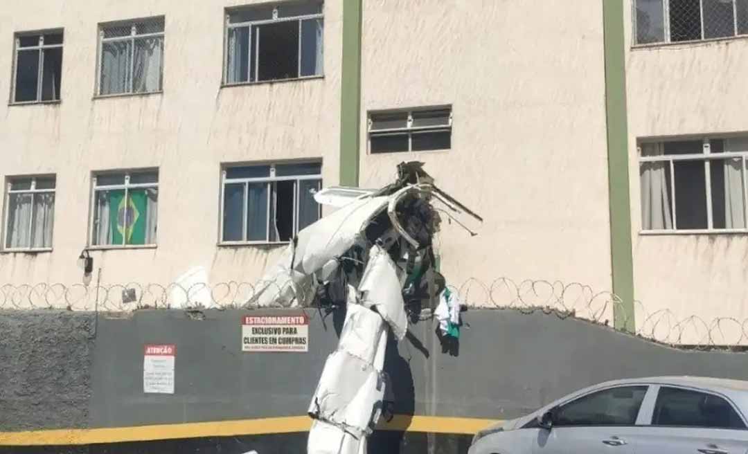 Avião bimotor perde altura após decolar do Aeroporto da Pampulha e bate em prédio em Belo Horizonte