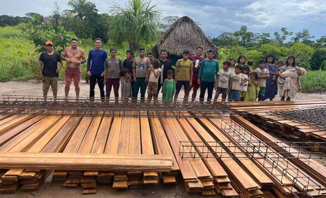 Educação do Acre inicia manutenção predial de escola indígena em Feijó