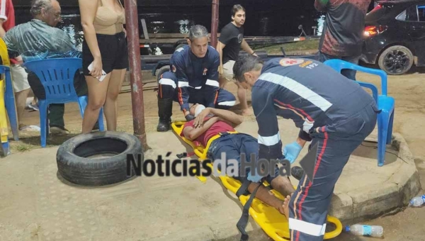 Trabalhador é atropelado por carretinha durante torneio de pesca às margens do Rio Acre