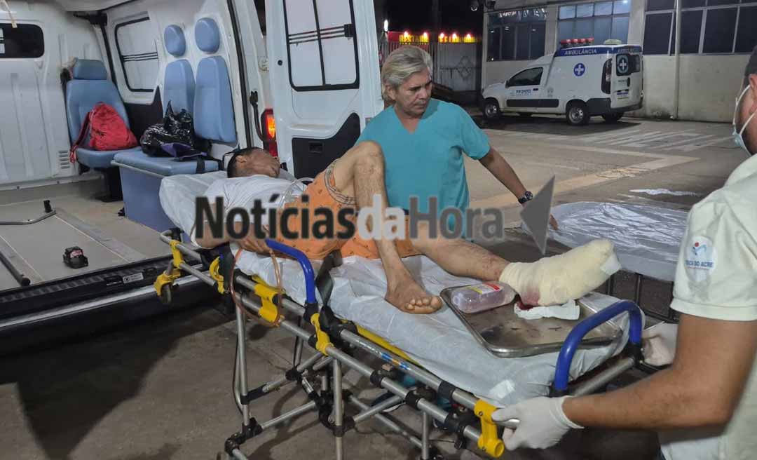 Trabalhador rural perde o pé após lâmina de roçadeira se romper durante serviço no interior do Amazonas