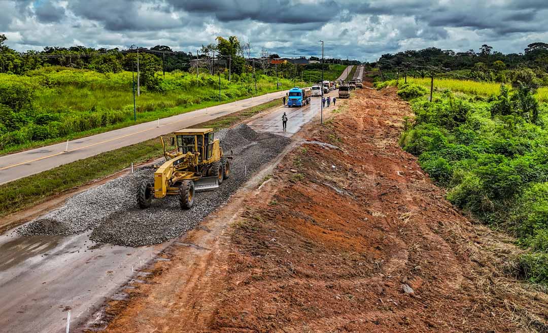 DNIT avança com execução de macadame na Estrada do Aeroporto e orienta usuários sobre alterações no tráfego