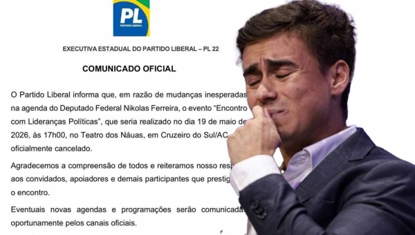 Encontro entre Nikolas Ferreira e lideranças políticas em teatro em Cruzeiro do Sul foi cancelado, diz comunicado do PL