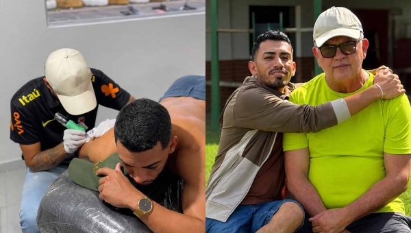Influenciador de Marechal Thaumaturgo faz tatuagem em homenagem ao senador Sérgio Petecão