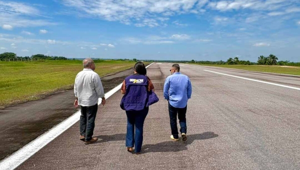 Governo do Acre acompanha visita técnica para futura concessão do Aeródromo de Tarauacá