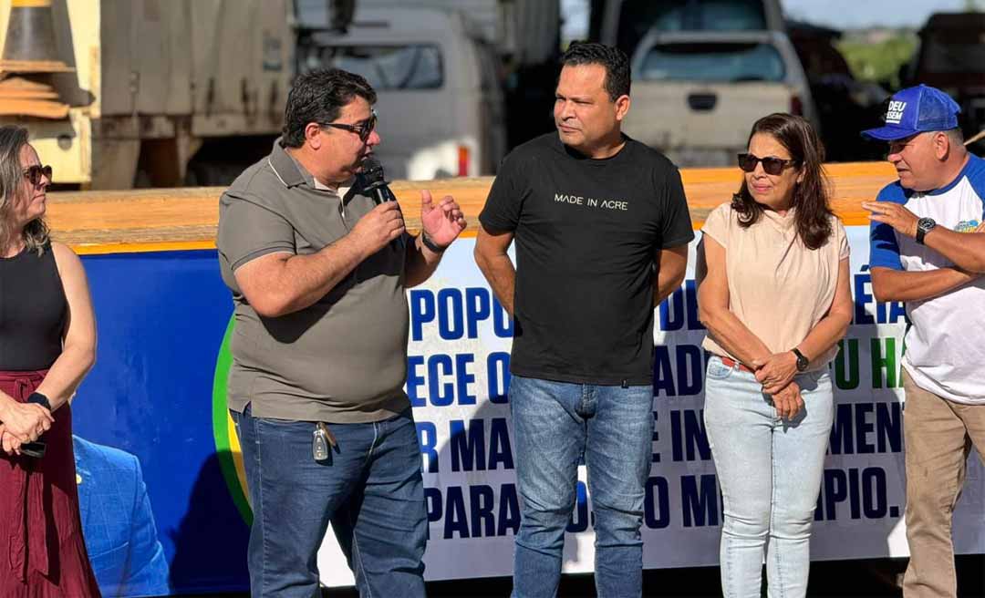 Tadeu Hassem entrega caminhão inédito para Brasiléia e afirma que investimentos já superam R$ 9 milhões