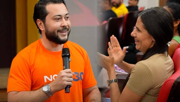 Jarude presenteia ribeirinha que navegou 4 horas para assistir aulão com pré-concurso para "vida toda"