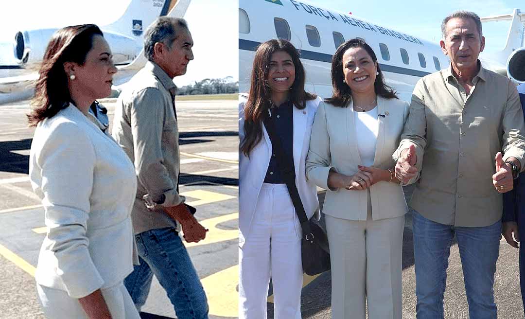 Governadora Mailza Assis recebe ministro Waldez Góes em agenda no Acre para fortalecer parcerias entre Estado e União